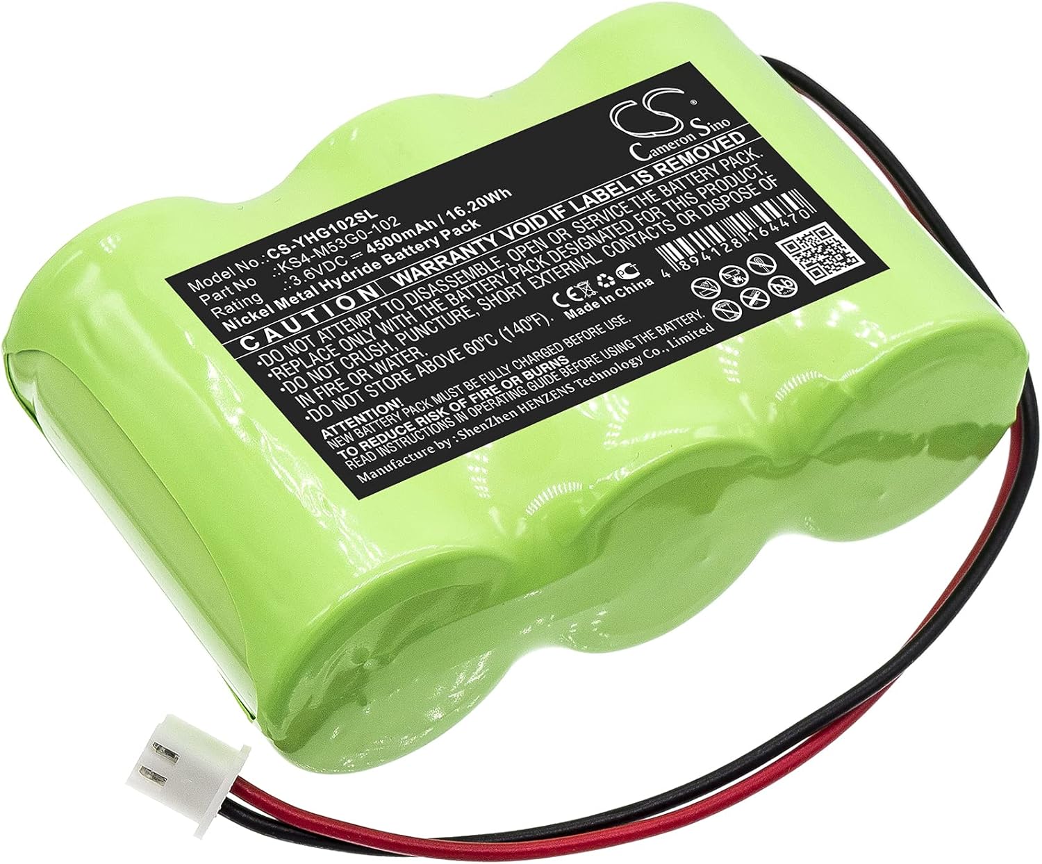 Replacement Battery Compatible for Yamaha PRCX Robot Controllers PRCX QRCX RCX40 RCX142 Robot Controllers (4500mAh/3.6V), KS4-M53G0-102 KS4-M53G0-200 N3000CR-3YA KS4-M53G0-101 Battery