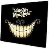 We're All Mad Here Funny Mouse Pad, Small Non-Slip Rubber Gaming Mousepad for Wireless Mouse, Desk Mat for Office & Home Use