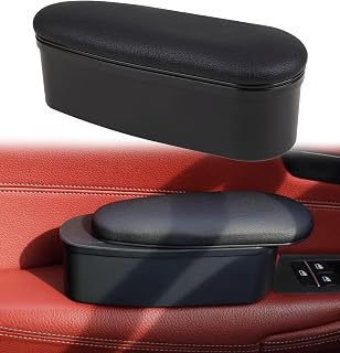 Car Accessories Indoor, Universal PU Leather Door Armrest, Universal Car Armrest Box with Container, Suitable for Most Cars, Trucks, MPV, SUV