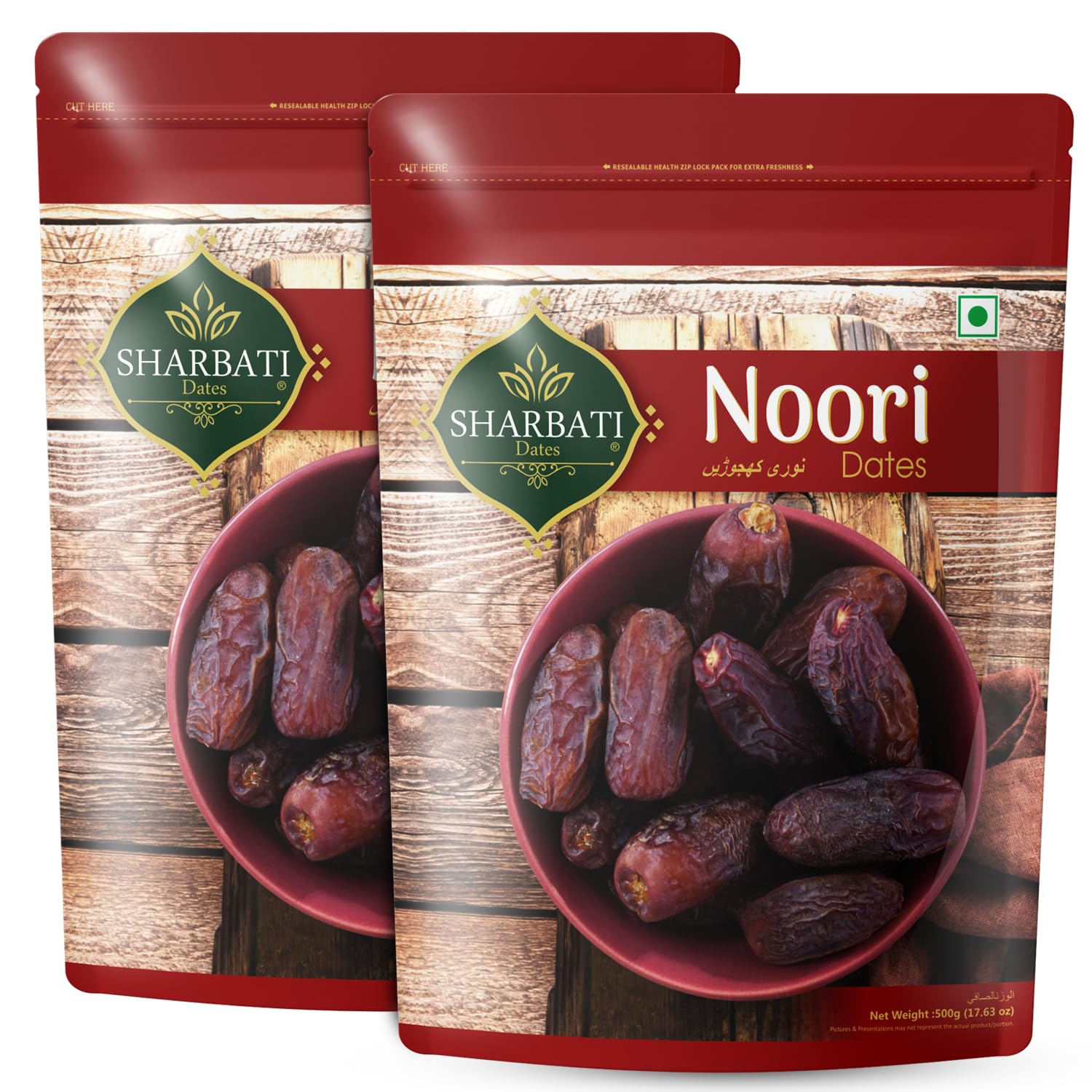 SHARBATI DATES Premium Fresh Noori Dates 1Kg Pack Of (500G X 2) With High In Fibre & Rich Source Of Iron|Gluten Free|No Preservatives |100% Vegan|Wet Khajoor|Khajur|Date Fruits (B0CT5K8MB1) Amazon Price History, Amazon Price Tracker