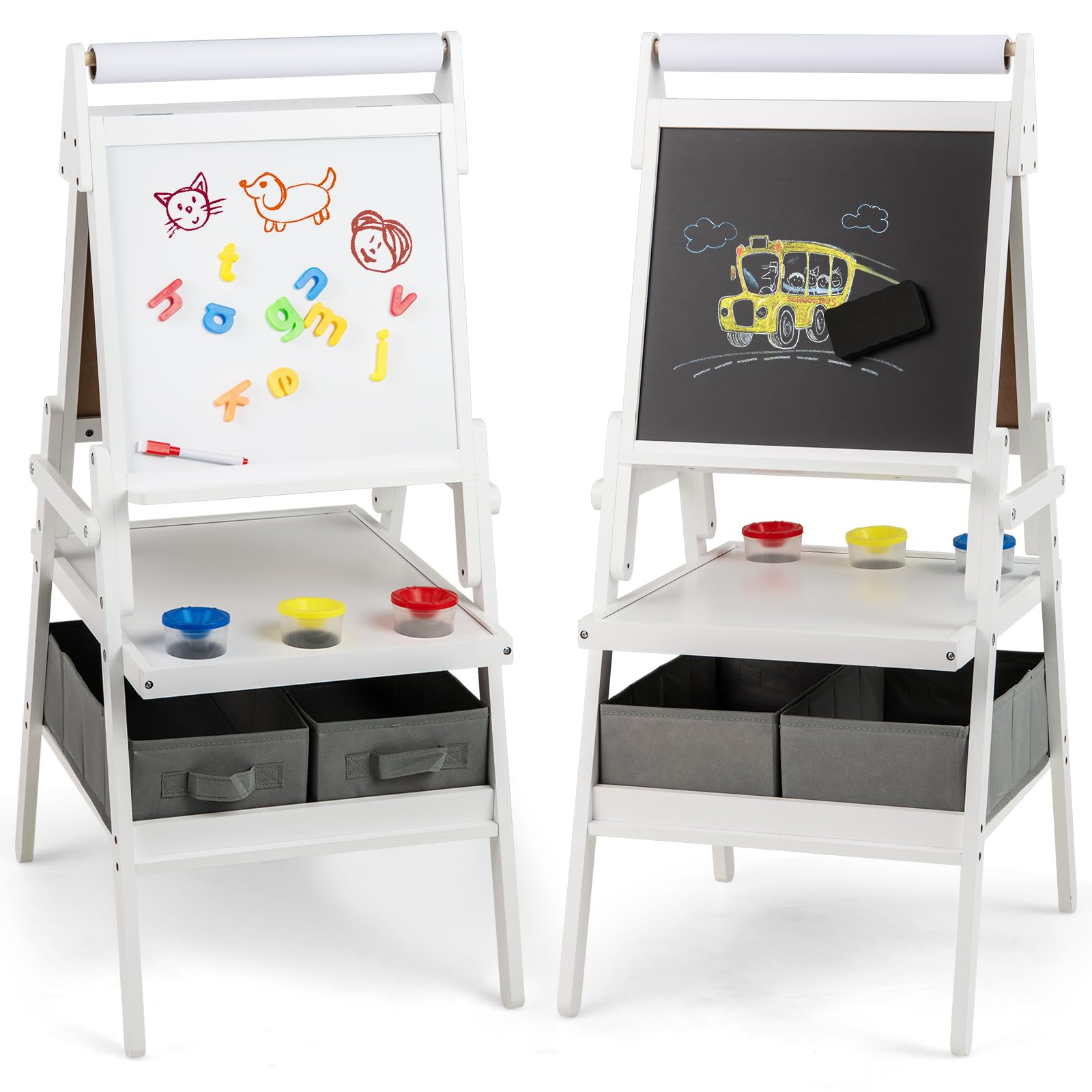 Hape Alles in 1 Tekenezel - Schoolbord - Krijtbord - Magnetischbord