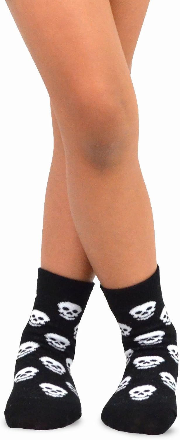 Fun Novelty Socks Little Kids and Toddlers Spider Web Kitten Trick or Treat Pumpkin Halloween Cotton Crew Socks multipacks
