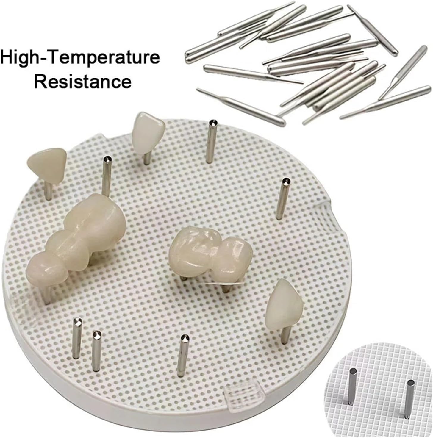 Dental Lab Honeycomb Firing Trays Dental Zirconia Porcelain Baking Tray Denture Technician Pin and Rack Tool(2Pcs Large Holes)