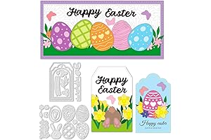 Easter Egg Die Cut Bunny Die Cuts for Card Making Tag Metal...