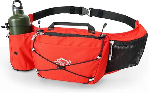 Miniatura 8 de INOXTO Cangurera delgada para correr para mujeres y hombres, riñonera deportiva para correr, caminar, ciclismo, senderismo, cinturón reflectante