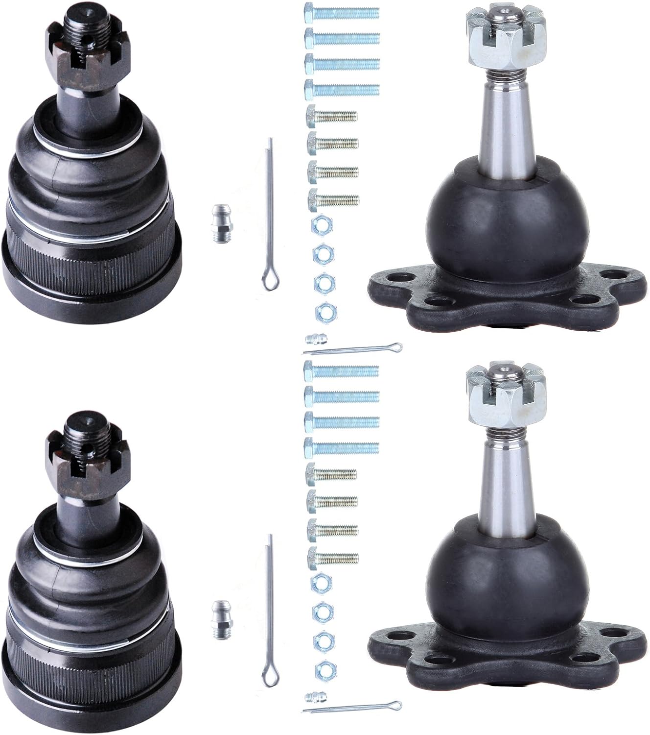 4Pcs Suspension Kit Compatible for Express 2500 1996-2002 for C2500 1993-2000 Ball Joint - K6445, K6292