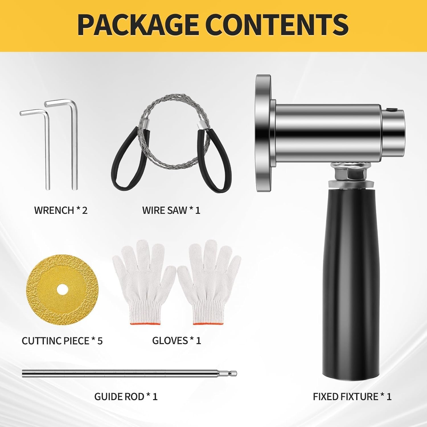 7-Inch Inside Pipe Cutter for Pvc Pipe, Cutter Tool Set with Scale Adjustable Depth Gauge, 5PCS Blades, 2 Hex Shank, Internal PVC Pipe Cutter with Diamond Grit Cutting Wheel for Plastic, ABS, Exhaust