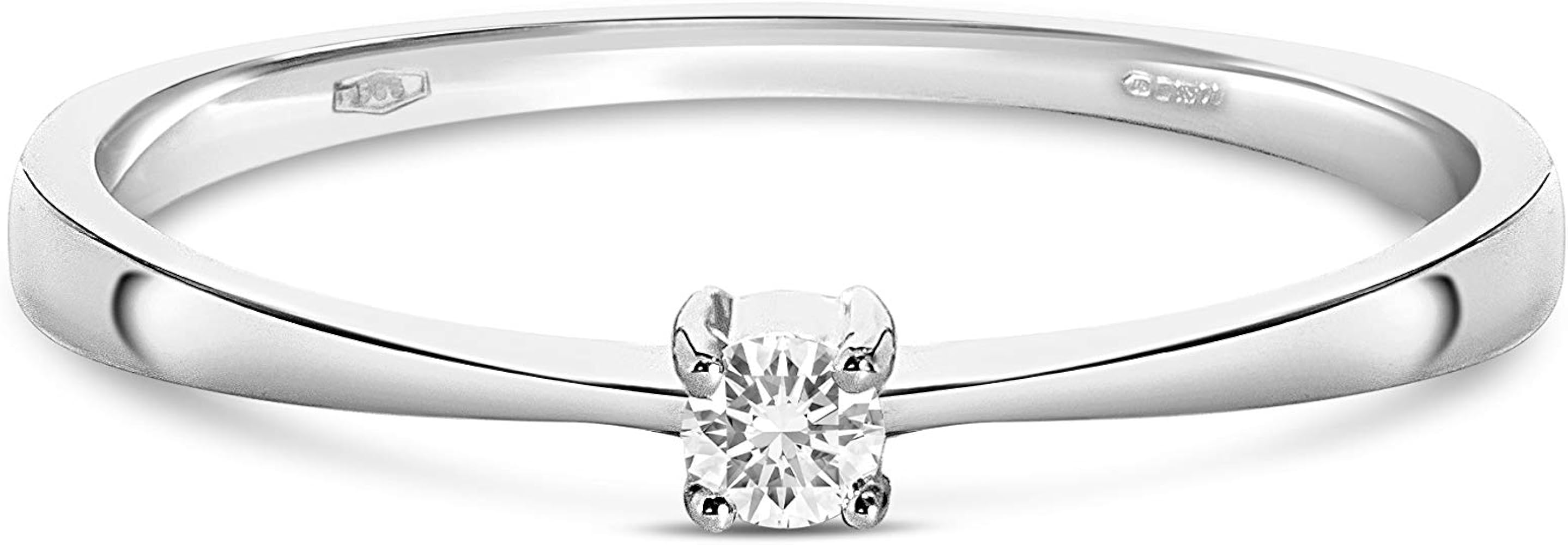 Comprar Media Alianza Oro Blanco Y Brillantes 1.15 Ct | Roberto Joyero