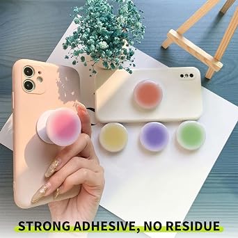 Socket - 6 Pcs Universal Phone Holder & Stand, Foldable Phone Style Grip, Stylish Phone Grip for Mobile Phones Tablets, Secure One-Hand Use & Desk Viewing