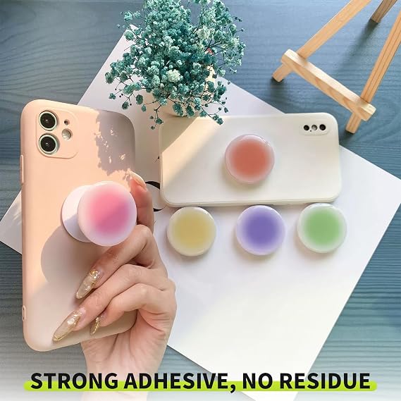 Socket - 6 Pcs Universal Phone Holder & Stand, Foldable Phone Style Grip, Stylish Phone Grip for Mobile Phones Tablets, Secure One-Hand Use & Desk Viewing