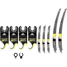4pcs Oscillating Multi Tool Hook Knife Blade and 14TPI Reciprocating Saw Blades 5PCS