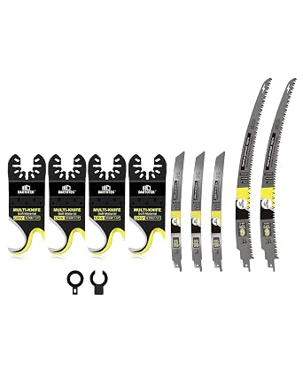 4pcs Oscillating Multi Tool Hook Knife Blade and 14TPI Reciprocating Saw Blades 5PCS