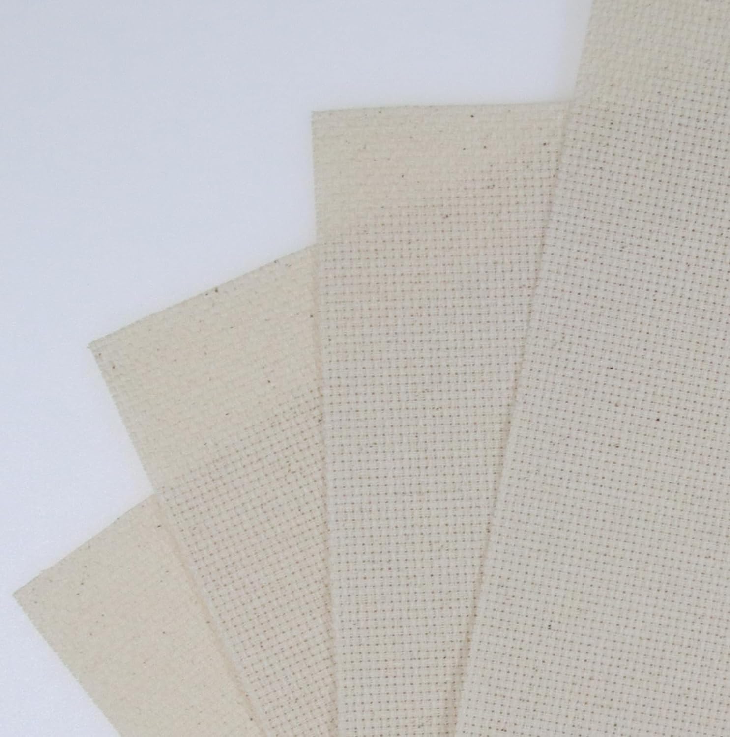 KCS 4/6 pc of 12" x 18" 30cmx45cm 16CT Counted Cotton Aida Cloth Cross Stitch Fabric (Oatmeal, 4 pc)