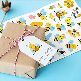 Bumble Bee Stickers Summer Spring Happy Honey Bee Decal Sticker 660 Counts Party Cute Gifts Goodie Bags Decor Game Rewards Birthday Party Favors Water Bottle Sticker Laptop Invitation Decor