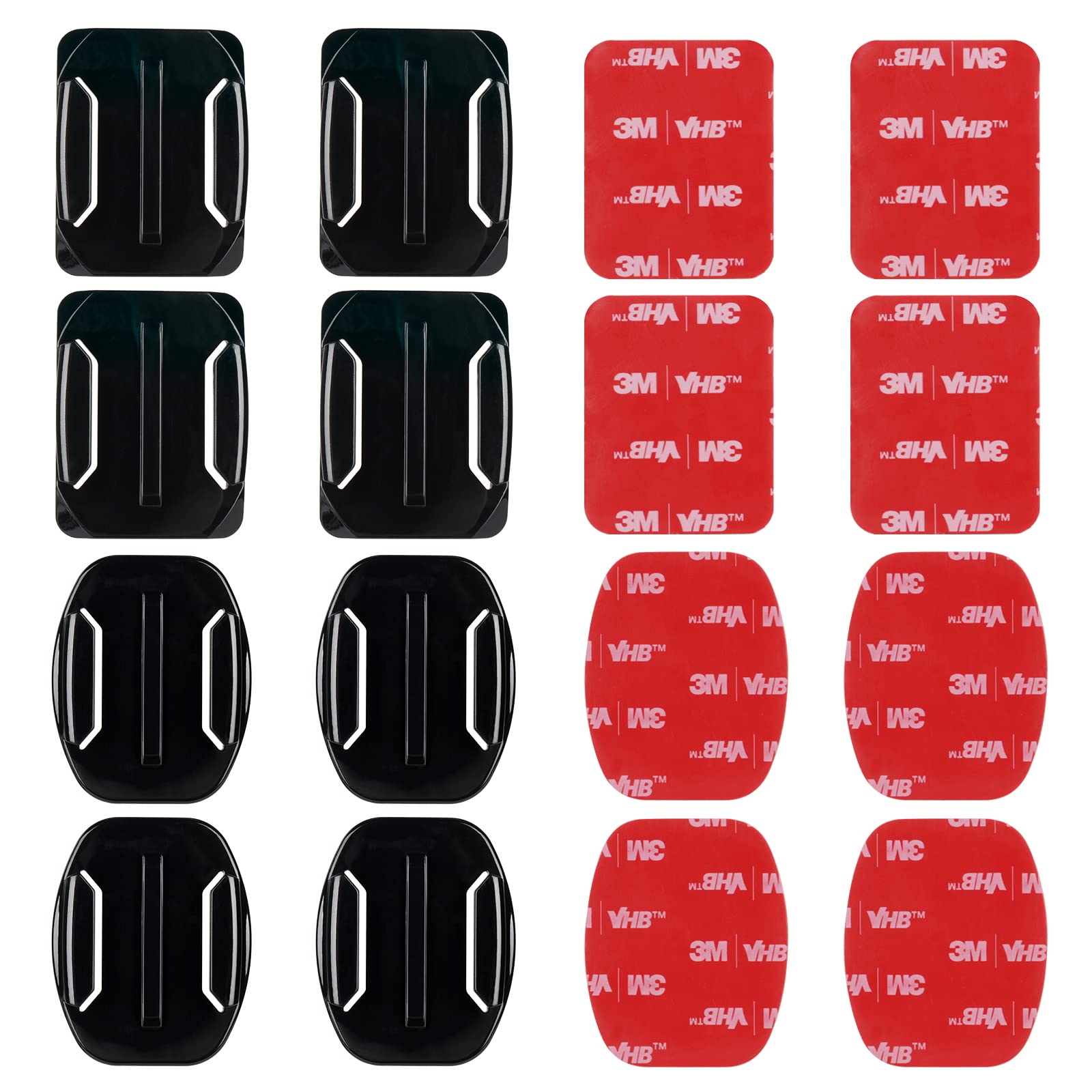 Sametop Attacchi Adesivi Piatti e Curvi 6 Pezzi Supporti con 3M Adesivo per Gopro Hero 5, 4