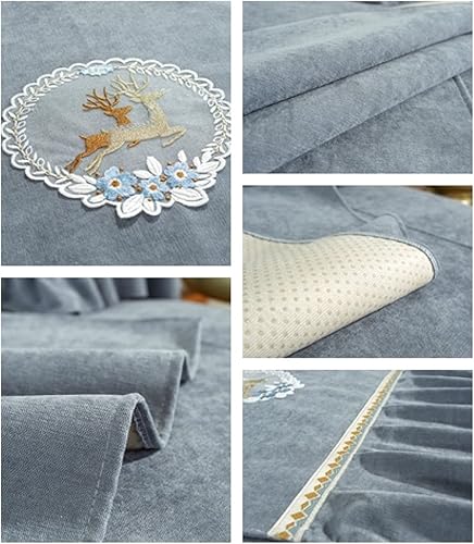 Miniatura 5 de Forros para Muebles - Funda de sofá de chenilla lavable con falda, para sillón, sofá de dos plazas, para sala de estar, muebles, 35.4 x 35.4in