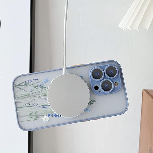 Miniatura 2 de Skyseaco Funda para iPhone XiPhone Xs compatible con MagSafe para policarbonato transparente esmerilado, protector de espalda de flores a prueba de