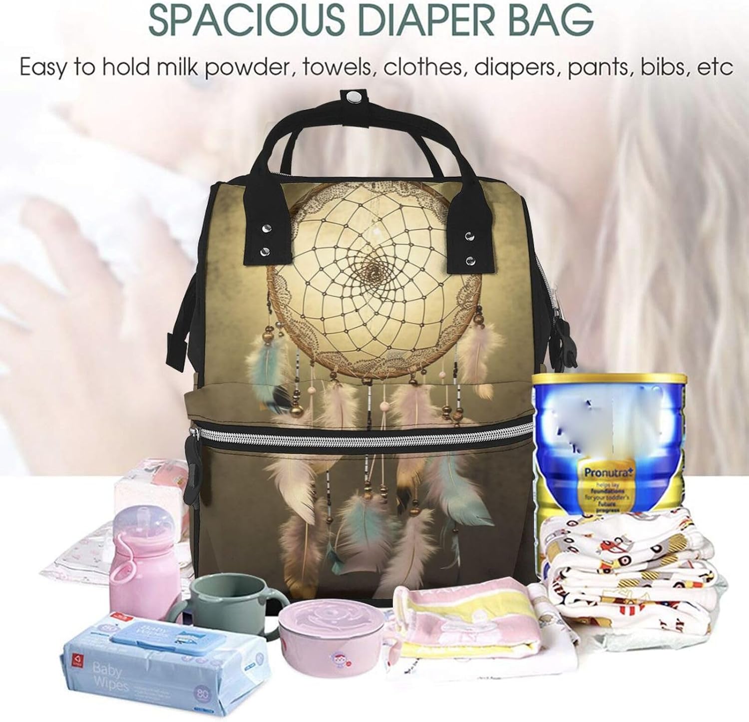Dream Catcher Diaper Bag Large Capacity Travel Backpack image 5