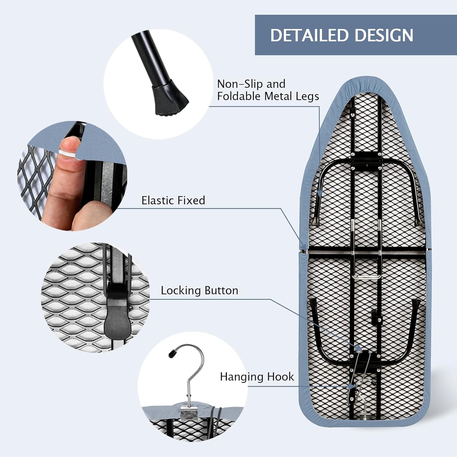 SheeChung Ironing Board Padding Only,Cut to Desired Sizes,Fit Ironing Boards Up to 57"x21"+Small Ironing Board 12"X32"