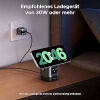 UGREEN UNO Qi2 2-in-1 Töltőállomás, 15W MagSafe Kompatibilis Vezeték Nélküli Töltő iPhone 17/16/15/14/13 és AirPods Készülékekhez, Állítható 8
