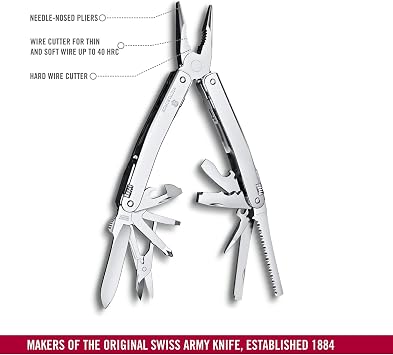 Victorinox Swiss Tool Spirit MX, 24 Function Multitool with One-Hand Blade