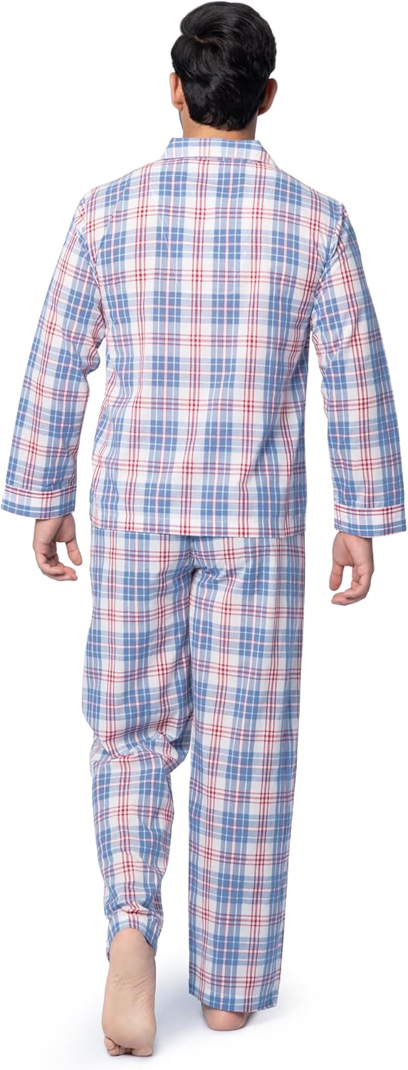 Fruit of the Loom mens Long Sleeve Broadcloth Pajama Set - Image 2