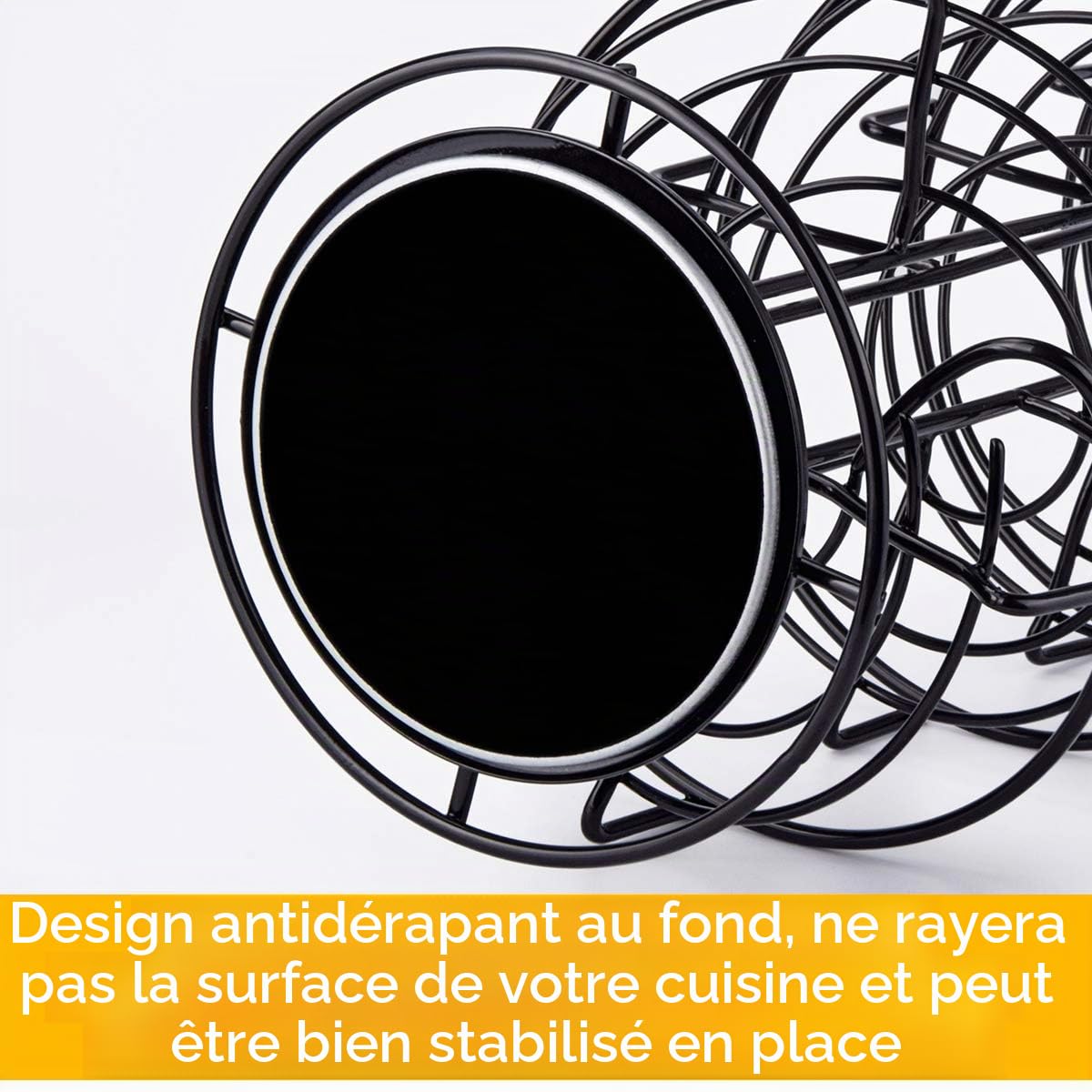 Toplife Distributeur Oeuf, Distributeur Oeuf Spirale Rangement Contient Environ 30-36 Oeufs, Support à Oeufs Peut Ranger et Marquer dans l'ordre - Noir