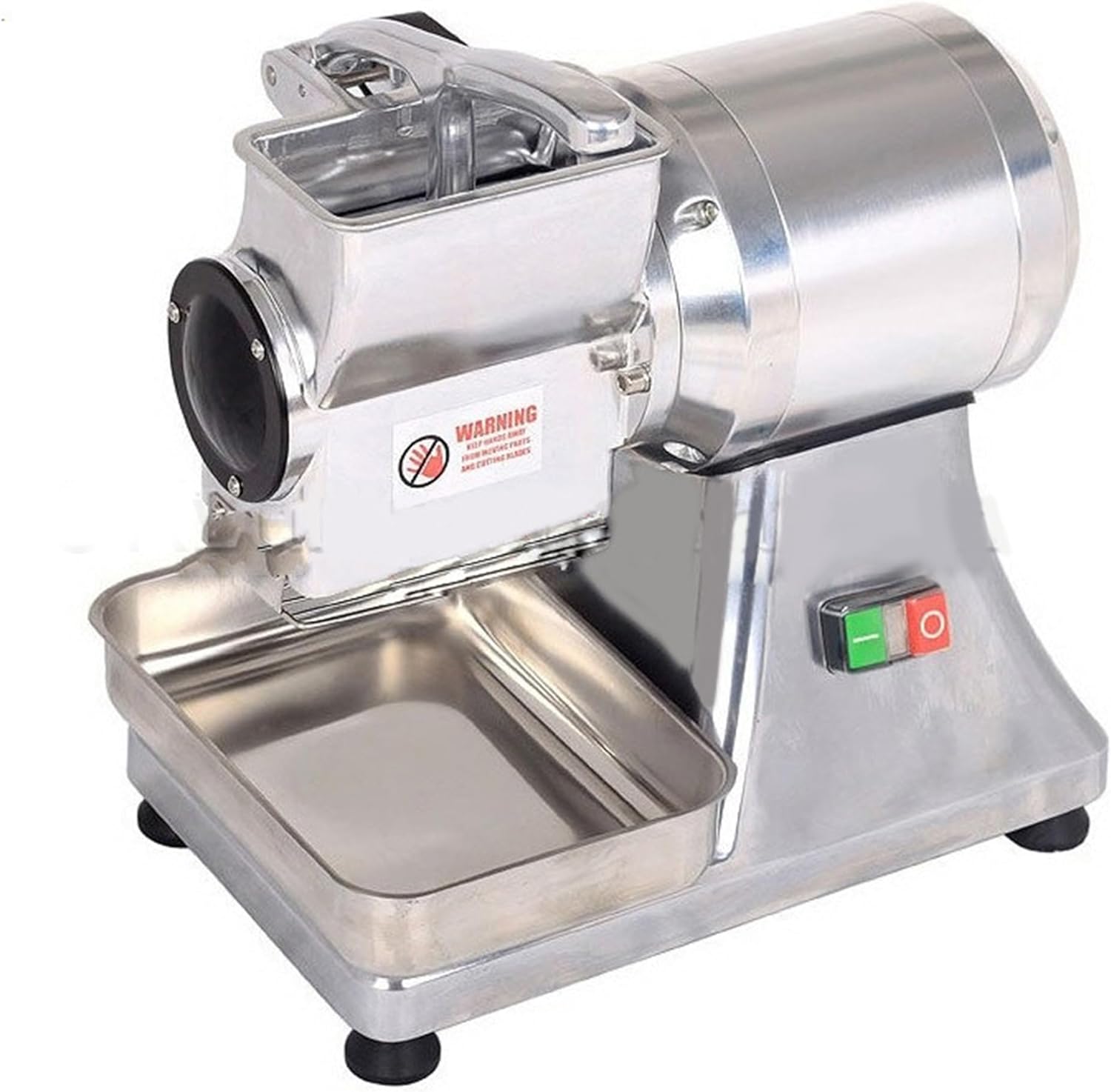 Commercial Electric Cheese Grater Shredder, High Capacity Stainless Steel Grating Machine With Bucket For Cheese, Butter, Bread Crumbs, Fruits & Vegetables