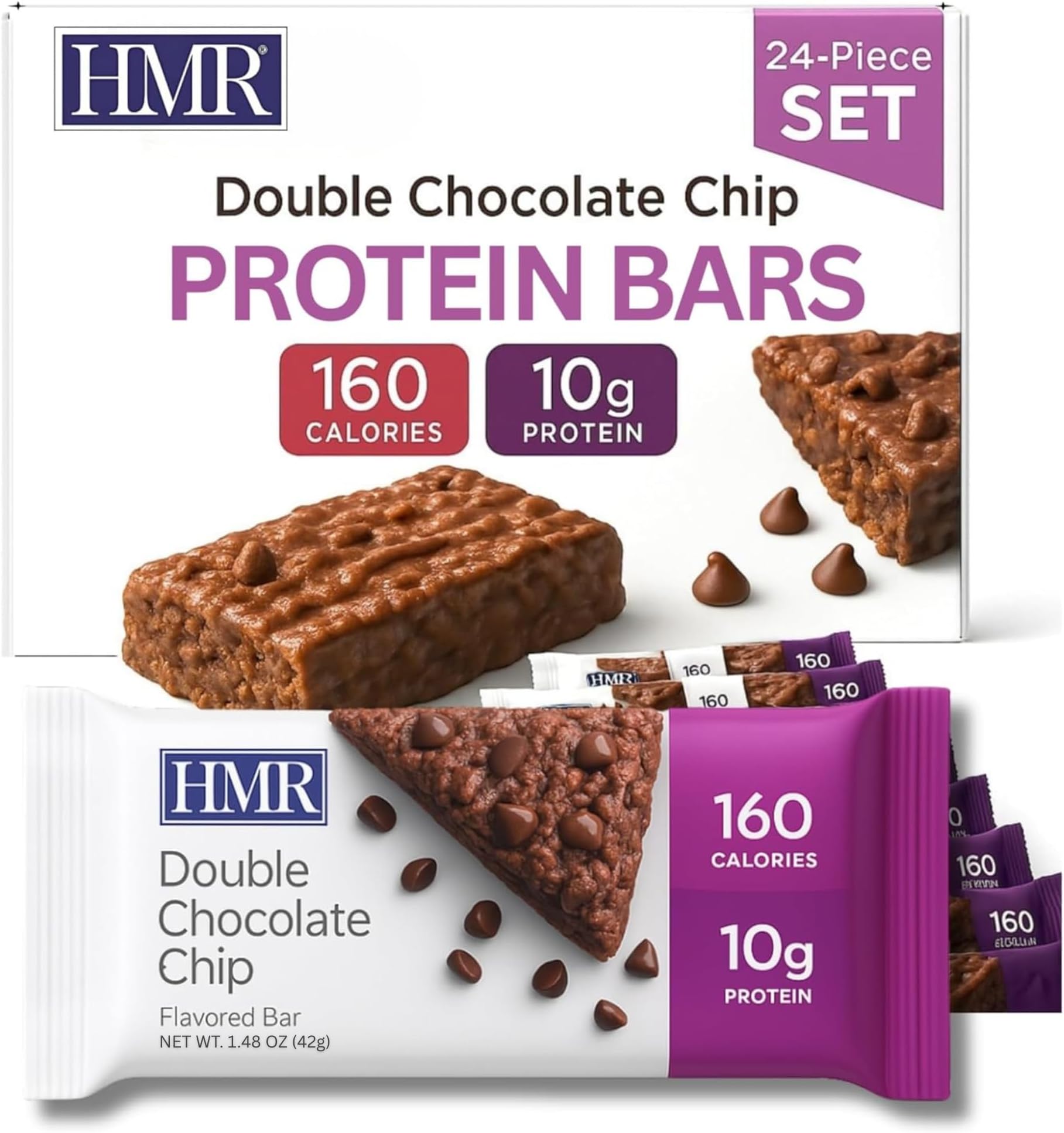 HMR® Bars,24 Count (Double Chocolate Chip)