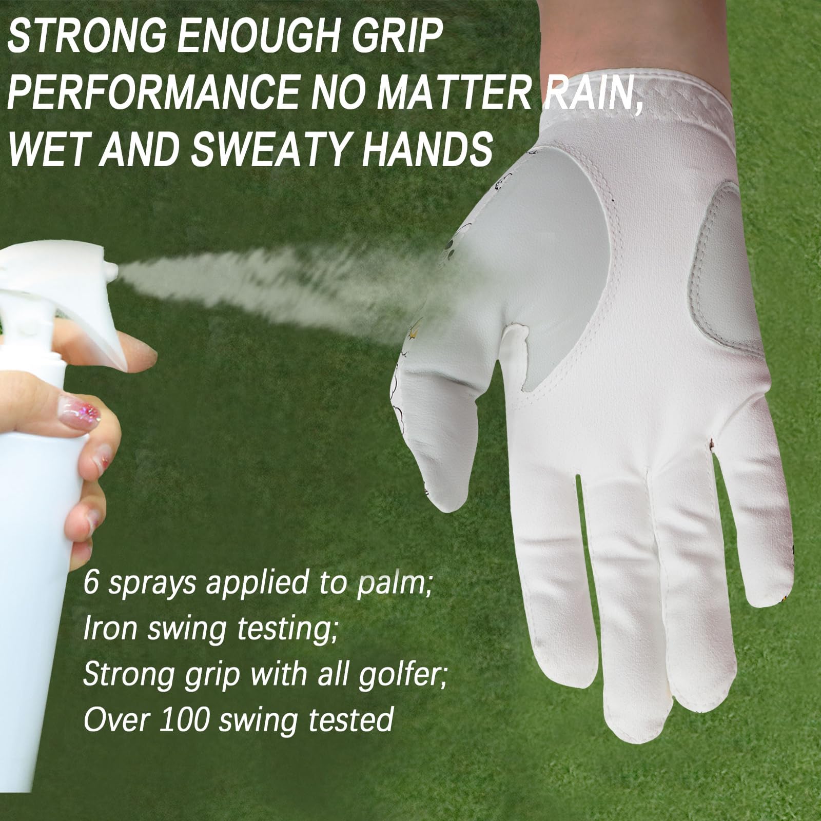 FINGER TEN Golf Gloves Men Left Hand Cabretta Leather with Ball Marker All Weather Soft Relaxgrip Value 2 Pack - Image 4