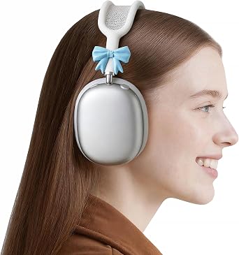 Bow Decoration Case Cover for AirPods Max, Original Design 3D Printing Creative Gift Compatible with AirPods max Headphones