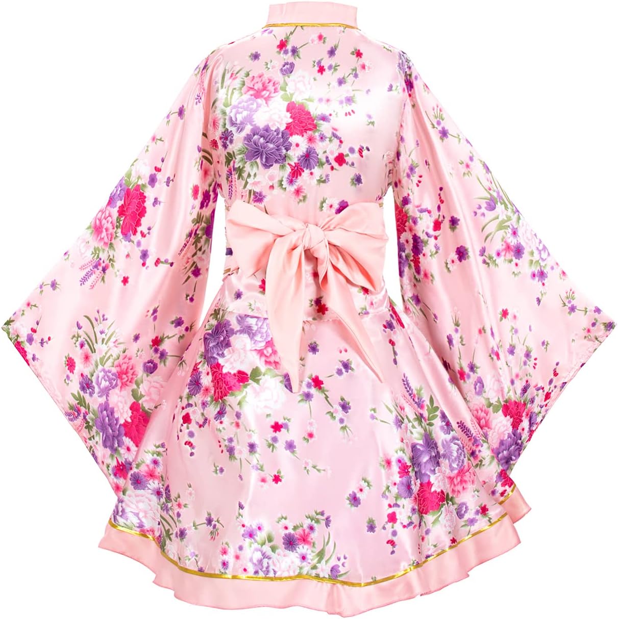 Japanese Anime Women's Dance Kimono Robe Fancy Dress Hand Held Silk Folding Fans Tabi Hairstick Socks Set - Image 5