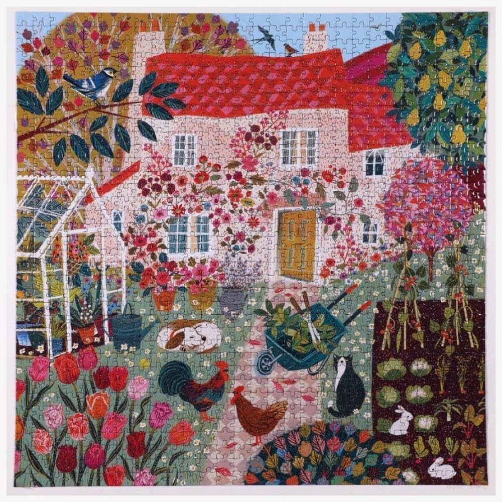 eeBoo - English Cottage 1000 Piece Jigsaw Puzzle for Adult Recycled Cardboard PZTCGE, Multicoloured, 1 EA - Image 3