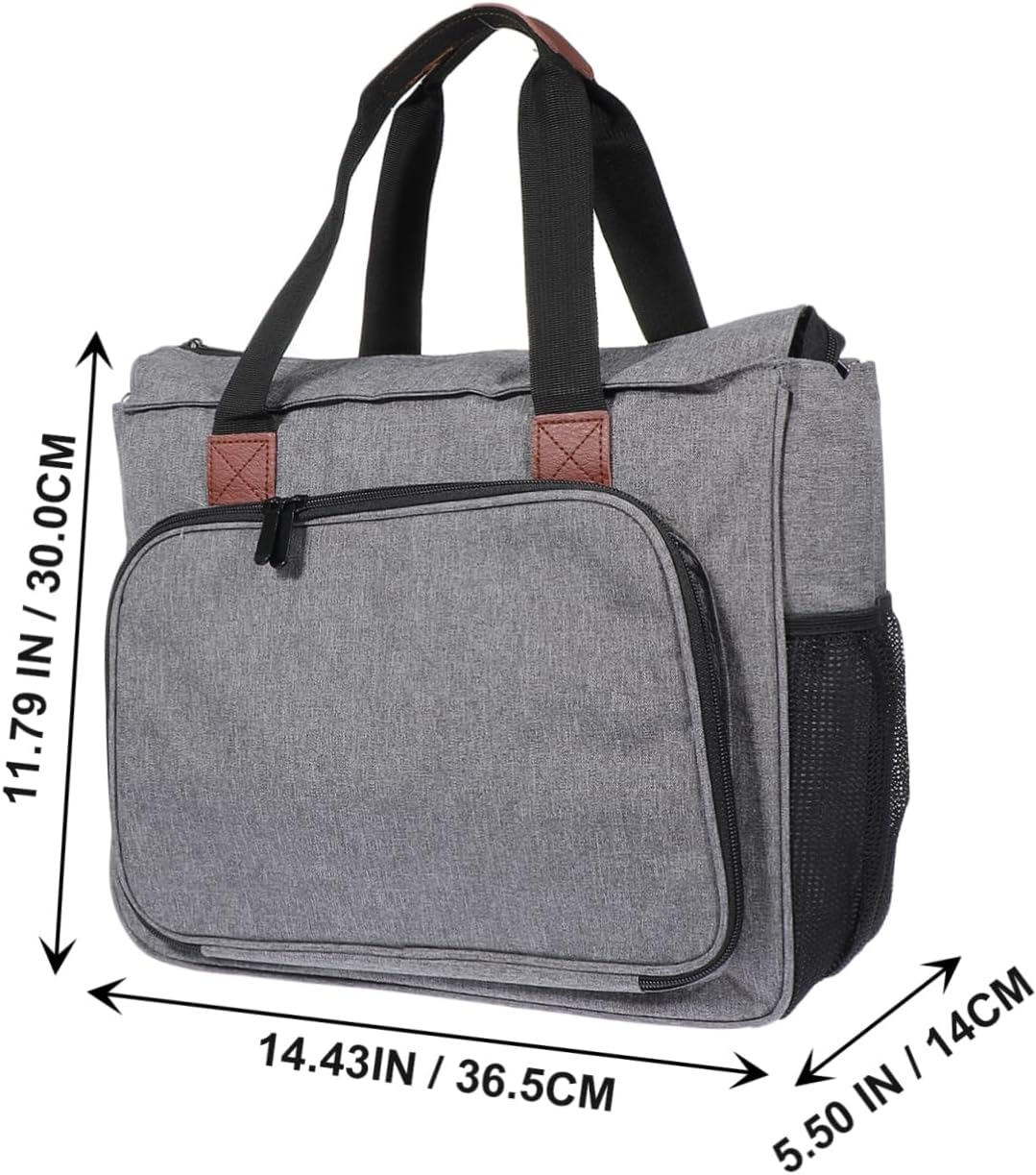 SEWACC 1Pc Capacity Embroidery Kit Storage Bag Multi Pocket Handbag for Needlework Tools Portable Organizer for Embroidery Projects and Accessories for Craft