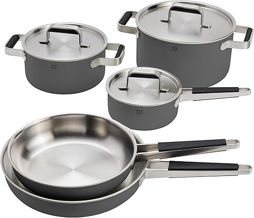 ZWILLING Pure - Juego de utensilios de cocina de acero inoxidable, 8 piezas, color gris