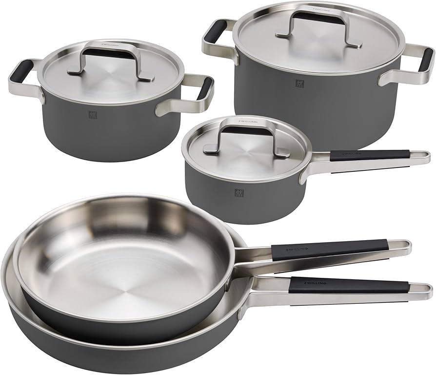 Amazon.com: ZWILLING Pure 8-pc Stainless Steel Cookware Set, Grey