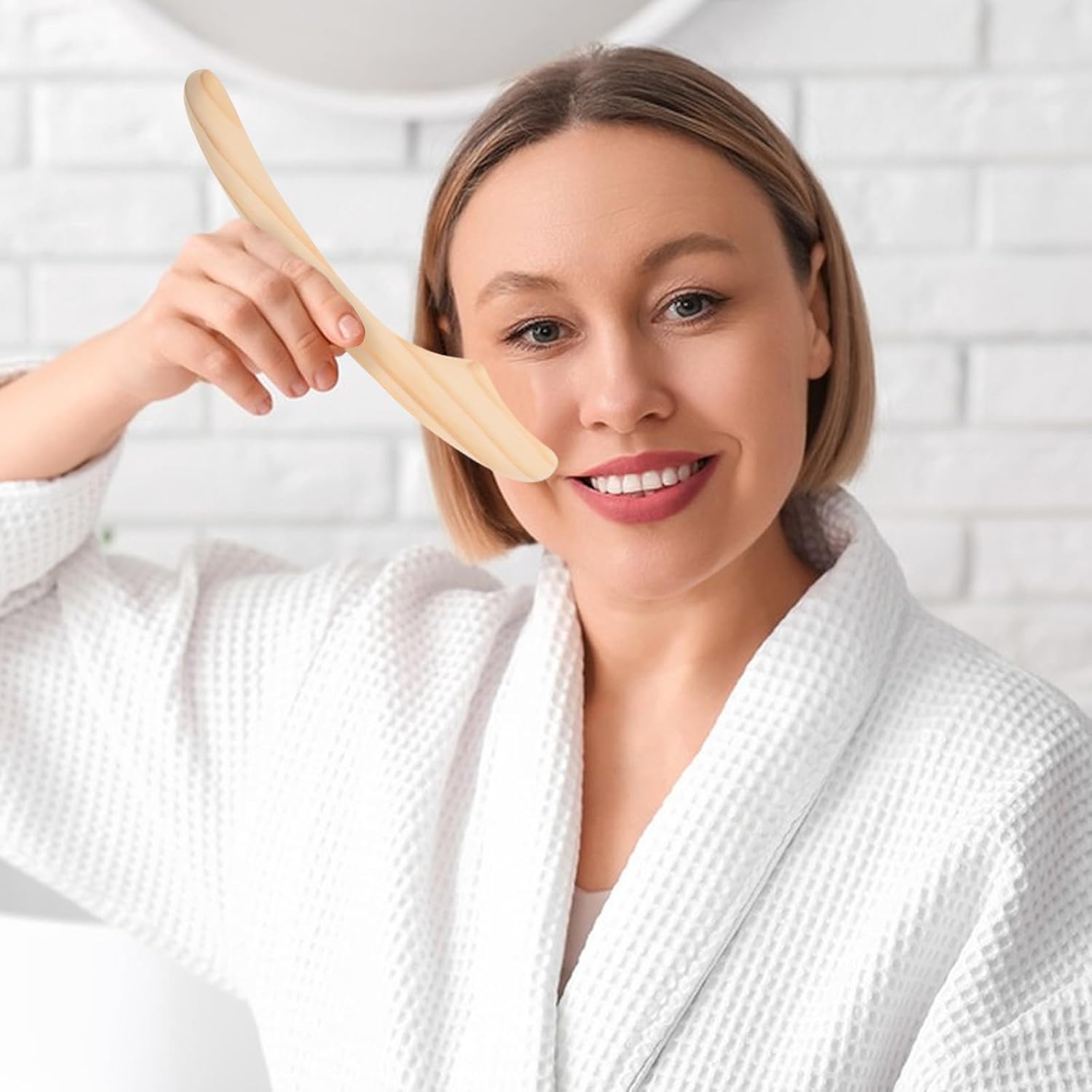 Ipetboom 3Pcs Gua Sha Stick: Wooden Acupoint Massager - Meridian Massage Stick - Body and Face Wooden Massage Tool for Sculpting