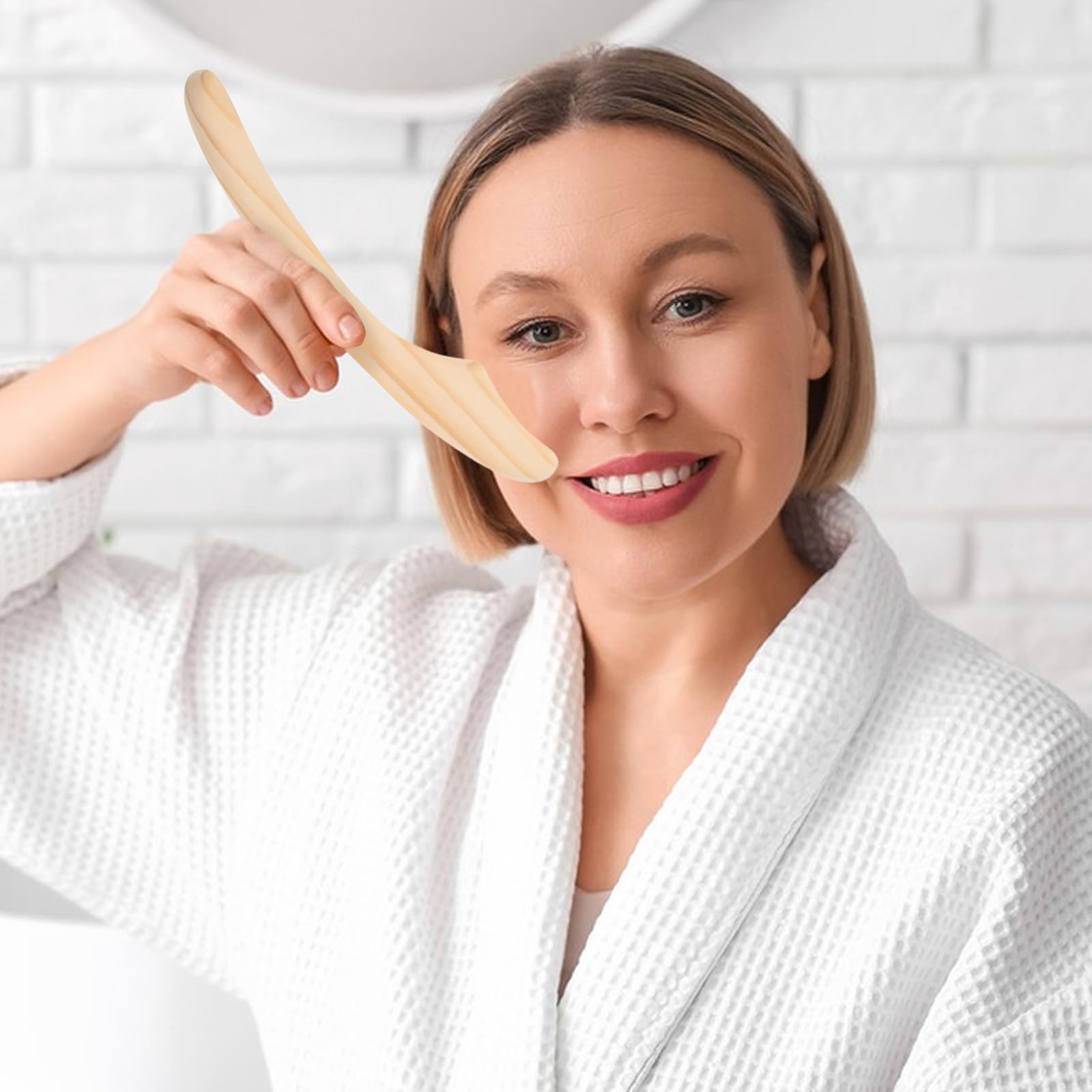 TOYANDONA Herramienta Guasha de Madera 3 Piezas para Esculpir y Moldear el Cuerpo, Palo de Acupuntura Compacto para Masaje y Relajación Cuerpo en Viajes