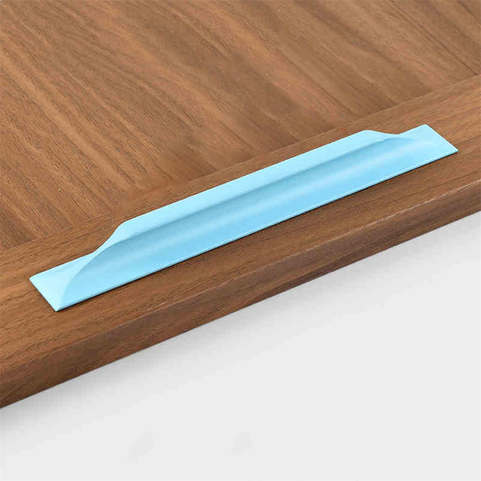 Cabinet Handles, 2 Packs Children's Room Handles Cabinet Self-Adhesive Door Knob Kitchen Colourful Cupboard Handles,Drawer Pulls,Aluminum Alloy Profile for Wardrobe,Dresser,Bathroom(Blue,200mm)