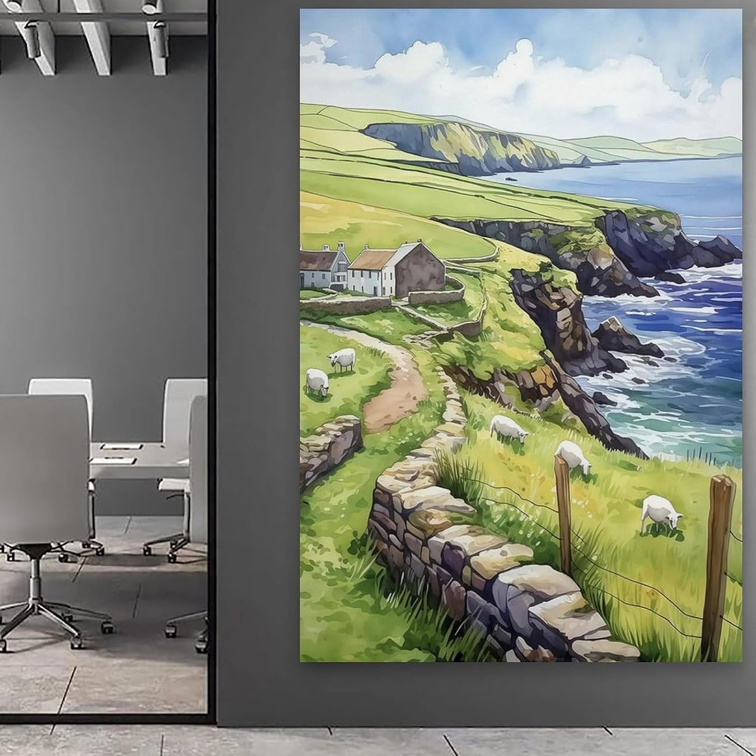 Dingle Peninsula Travel Print Ireland Wall Decor Dingle 08x12inch Frame-style image 5