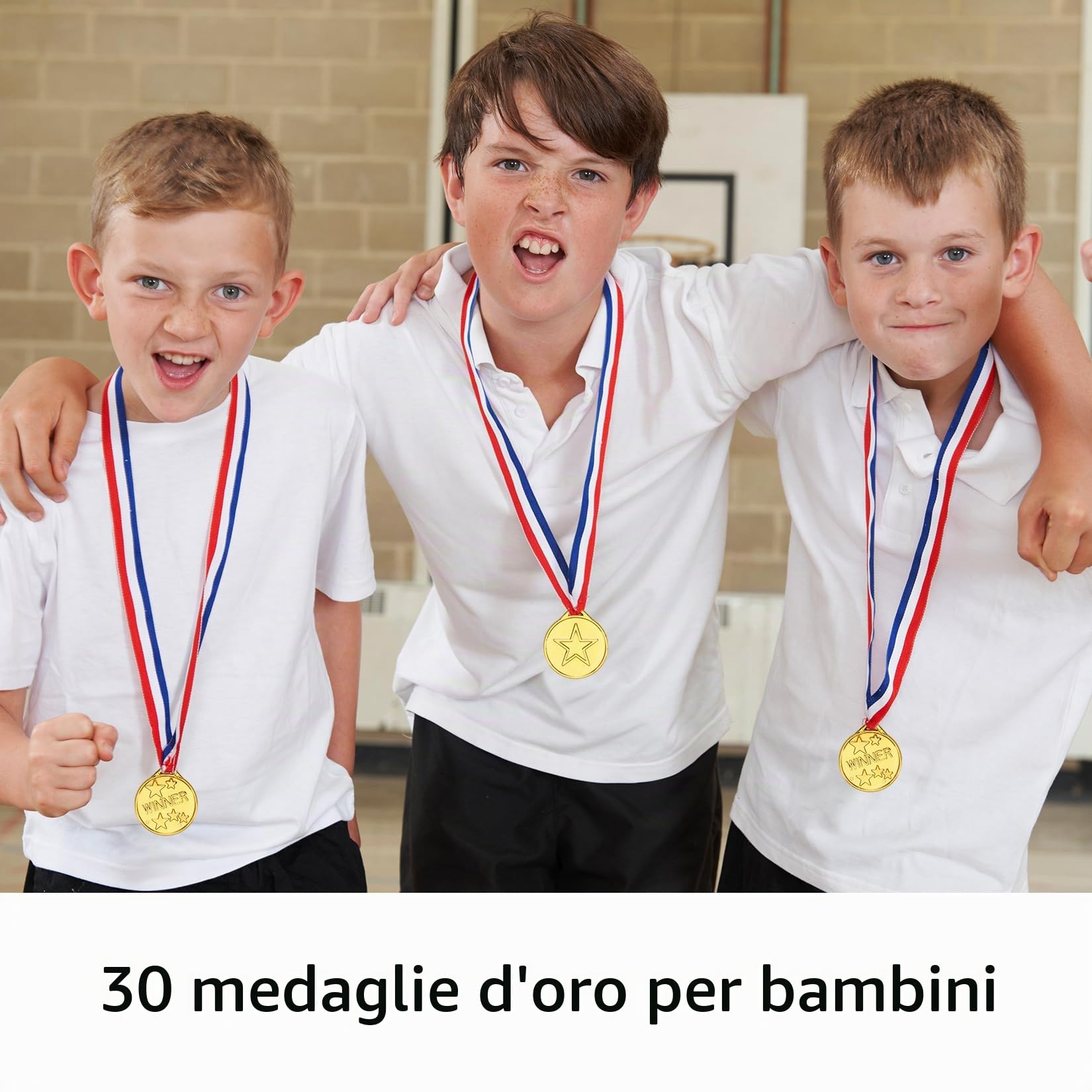 30 Medaglie d'oro, Medaglie per Bambini, Medaglia di Plastica, Winners Medaglie per Bomboniere per Bambini Feste di Giorno Festival Sportivo