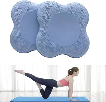 Yoga Knee Guards Set of 2 - Male and Female Yoga Props and Accessories for Fitness, Travel, Meditation, Kneeling, Balance, Floor, Pilates Pads for Knee and Elbow