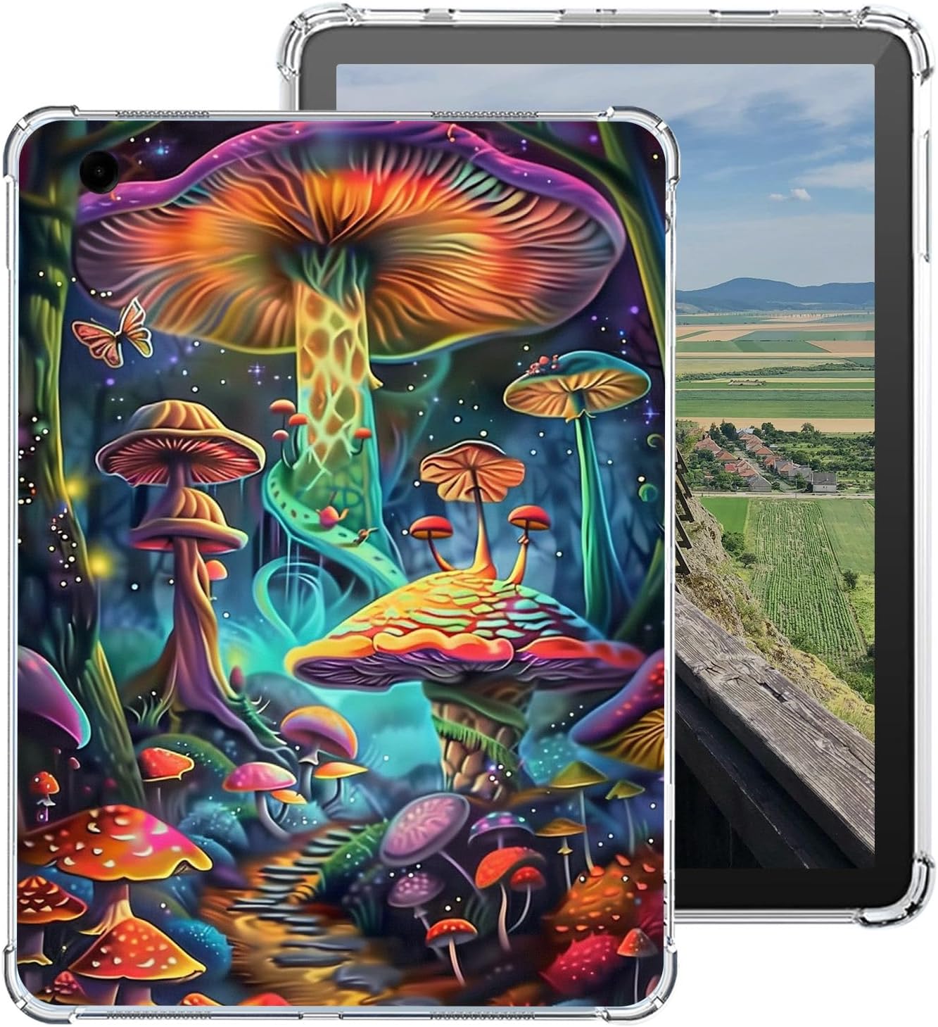 for Samsung Galaxy Tab A9 Case, Lightweight Shockproof for Galaxy A9 Tablet 2023 Case Clear, Slim Full Protective Bumper Cover for Galaxy Tab A9 Tablet (Butterfly Skull)