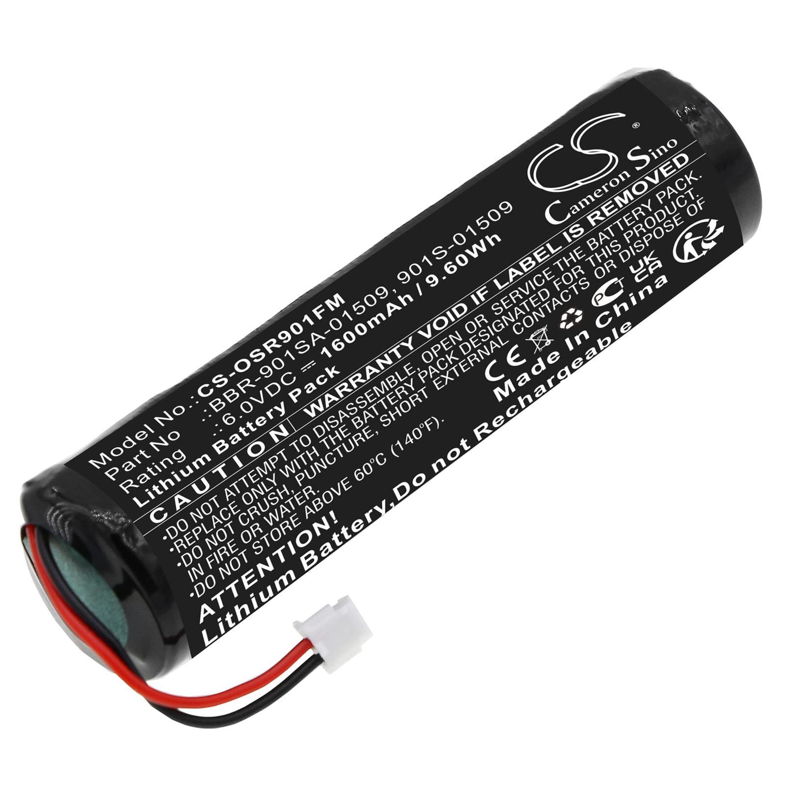 FYIOGXG Cameron Sino Battery for Ocean Signal MOB1 Distress Beacon, rescueME MOB1 PN:Ocean Signal 901S-01509, BBR-901SA-01509, LB9M 1600mAh / 9.60Wh