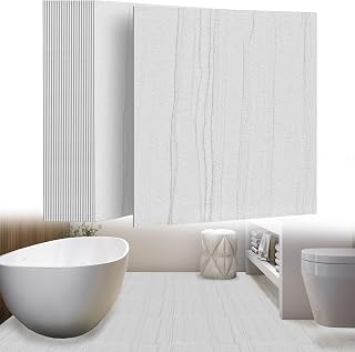 UISEBRT Selbstklebend Bodenfliesen 27 Stück 2,51m² PVC Bodenbelag Vinylboden Betonoptik Klebefliesen Meterware Fliesenoptik für Küche Bad Flur Wohnbereich 30×30cm 【Modell D】