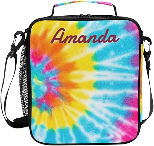 Miniatura 7 de Lonchera de mármol para niños, bolsa de almuerzo aislada con aislamiento de mármol rosa, blanco y gris, bolsa refrigerante de líquido con correa de