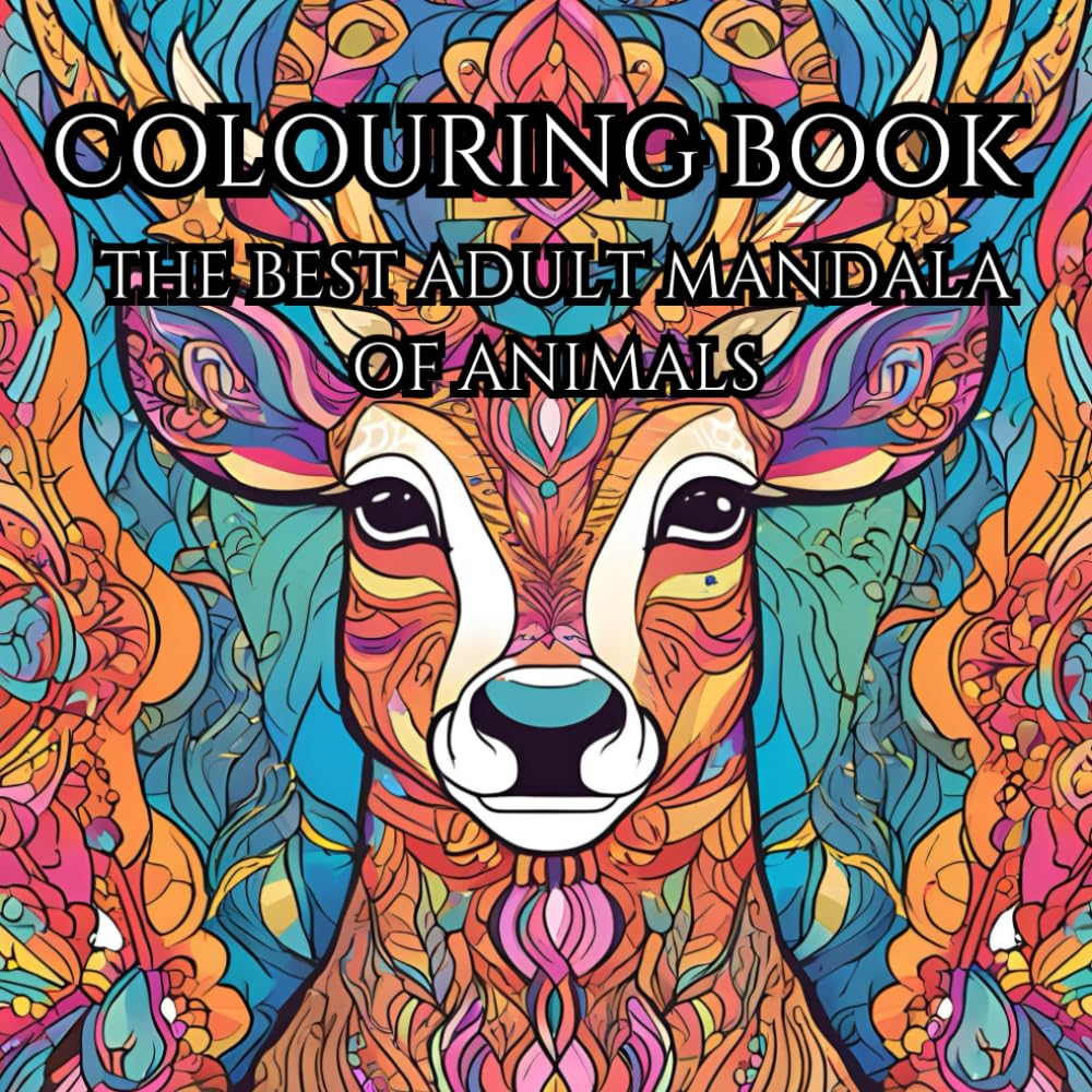 Serene Animals: Unique Animal Coloring Mandala Book for Mind and Stress Relief