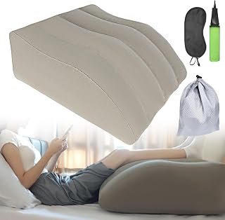 Inflatable Leg High Storage Pillow: Inflatable Foot Rest Pillow for Travel, Ergonomic Wedge Pillow for Sleeping, Suitable for Muscle Relaxation and Relieve Swelling