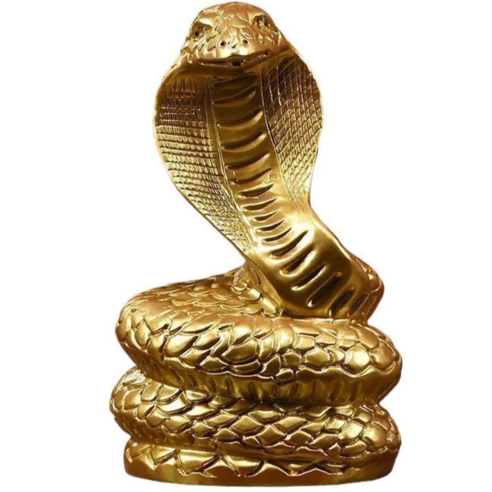 Serpent du zodiaque Feng Shui en bois massif doré statue animale de richesse 14 cm