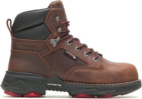 Wolverine Mens Hellcat Fuse Durashocks Ultraspring 6 Inch Carbonmax Work Boot